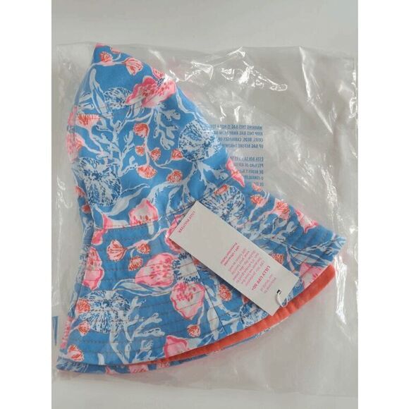 🌺 LILLY PULITZER Women's Reversible Floral UPF 50+ Coverage Canvas Sun Hat NWT - Picture 11 of 14